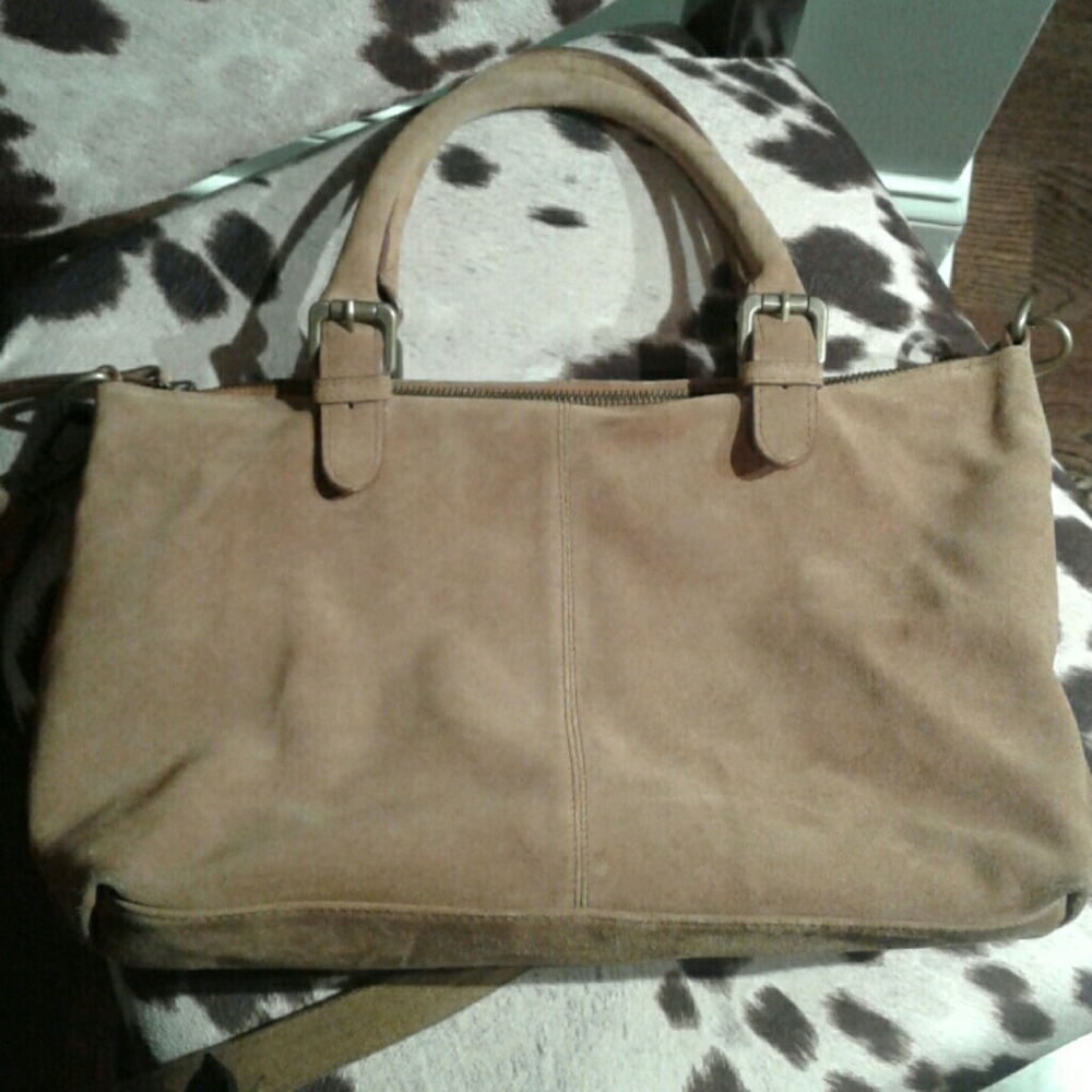 Tan Urban Outfitters Suede Purse